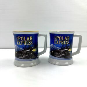 Polar Express Believe Mug Set of 2 Raised Ceramic Hot Cocoa Coffee Cups